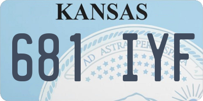 KS license plate 681IYF