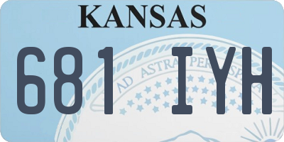 KS license plate 681IYH