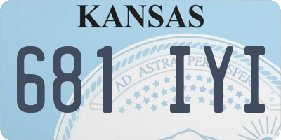 KS license plate 681IYI