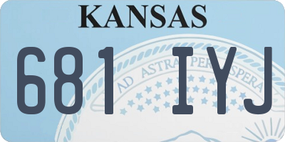 KS license plate 681IYJ