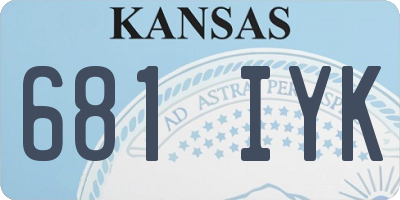 KS license plate 681IYK