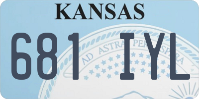 KS license plate 681IYL