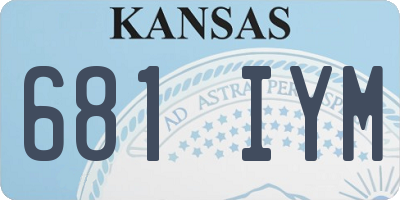 KS license plate 681IYM