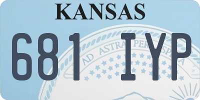 KS license plate 681IYP