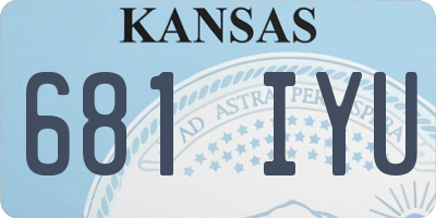 KS license plate 681IYU
