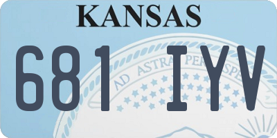 KS license plate 681IYV