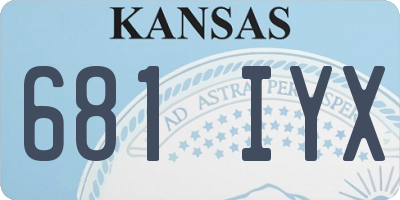 KS license plate 681IYX