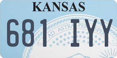 KS license plate 681IYY