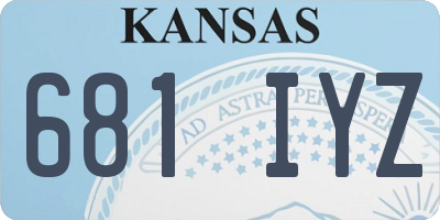 KS license plate 681IYZ