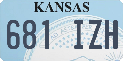 KS license plate 681IZH