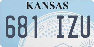 KS license plate 681IZU