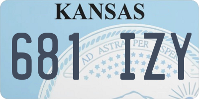 KS license plate 681IZY