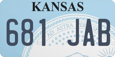 KS license plate 681JAB