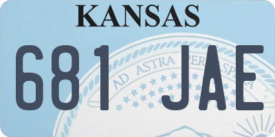 KS license plate 681JAE