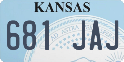 KS license plate 681JAJ