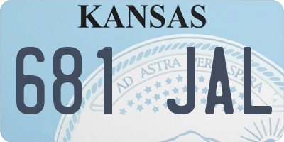 KS license plate 681JAL