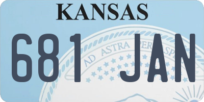 KS license plate 681JAN