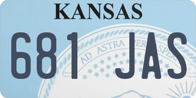 KS license plate 681JAS
