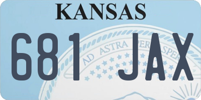 KS license plate 681JAX