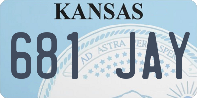 KS license plate 681JAY
