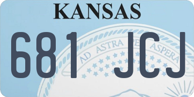 KS license plate 681JCJ
