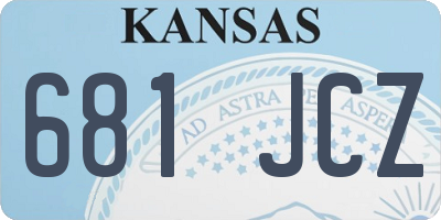 KS license plate 681JCZ