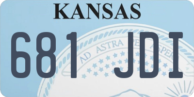 KS license plate 681JDI