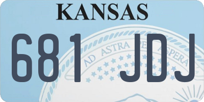 KS license plate 681JDJ