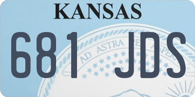 KS license plate 681JDS