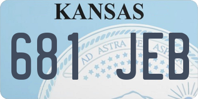 KS license plate 681JEB