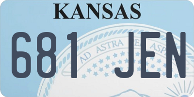 KS license plate 681JEN