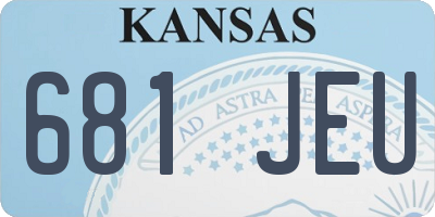 KS license plate 681JEU