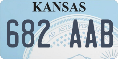KS license plate 682AAB