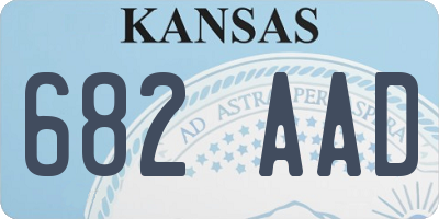 KS license plate 682AAD