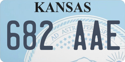 KS license plate 682AAE