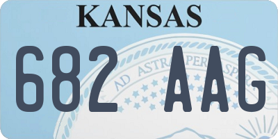 KS license plate 682AAG