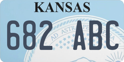 KS license plate 682ABC