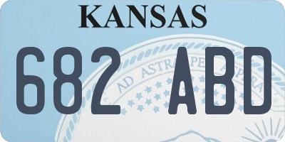 KS license plate 682ABD