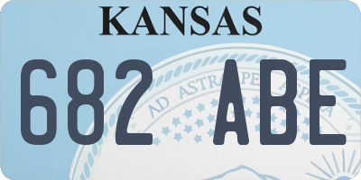 KS license plate 682ABE