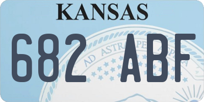 KS license plate 682ABF