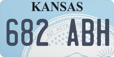 KS license plate 682ABH