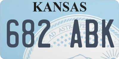 KS license plate 682ABK