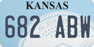 KS license plate 682ABW
