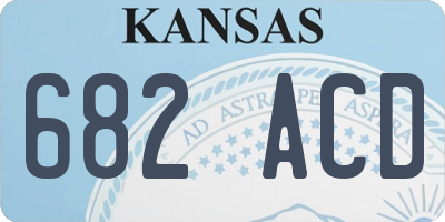 KS license plate 682ACD