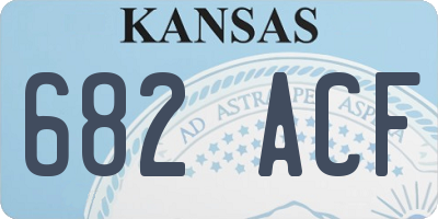 KS license plate 682ACF