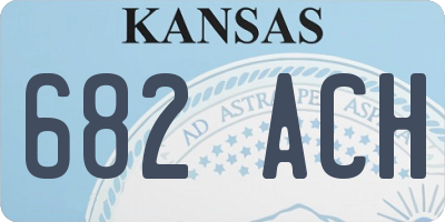 KS license plate 682ACH