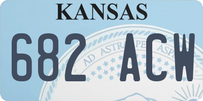 KS license plate 682ACW