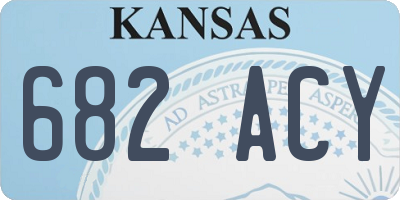 KS license plate 682ACY