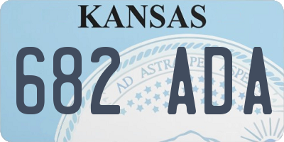 KS license plate 682ADA