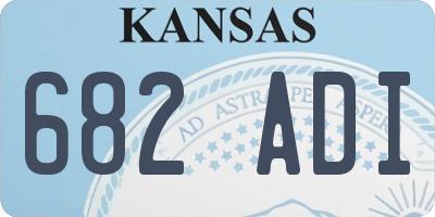 KS license plate 682ADI